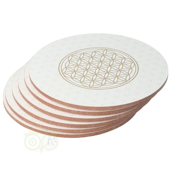 Grote foto bloem des levens flower of life onderzetters set van 6 huis en inrichting woningdecoratie