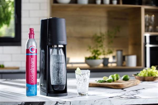 Grote foto sodastream bruiswatertoestel terra starterkit zwart huis en inrichting keukenbenodigdheden