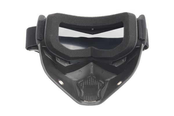 Grote foto black goggle mask smoke lens helm masker motoren kleding