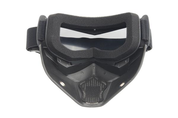 Grote foto black goggle mask smoke lens helm masker motoren kleding