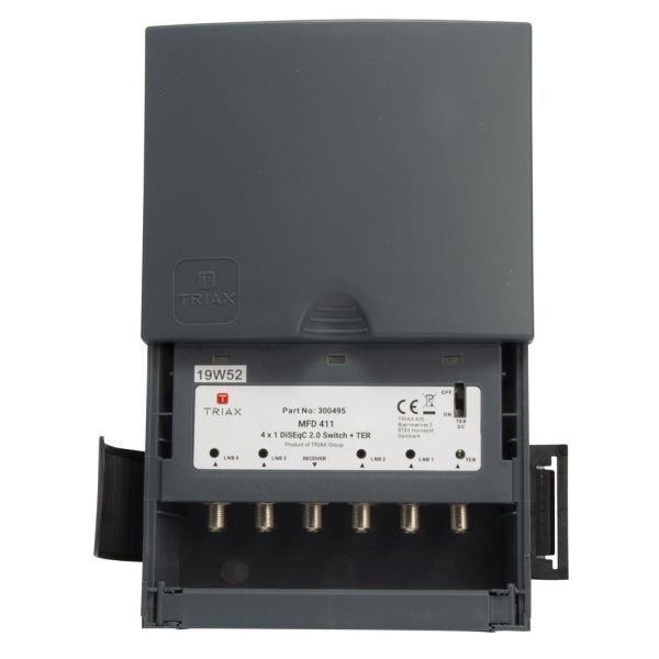 Grote foto triax diseqc switch 4 1 mfd 411 inclusief behuizing computers en software netwerkkaarten routers en switches
