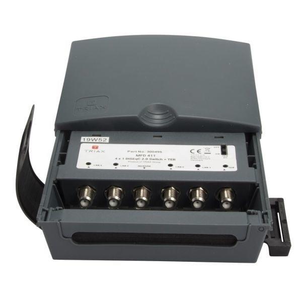 Grote foto triax diseqc switch 4 1 mfd 411 inclusief behuizing computers en software netwerkkaarten routers en switches