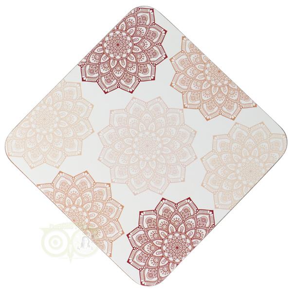 Grote foto mandala onderzetters bruin roze set van 6 huis en inrichting woningdecoratie