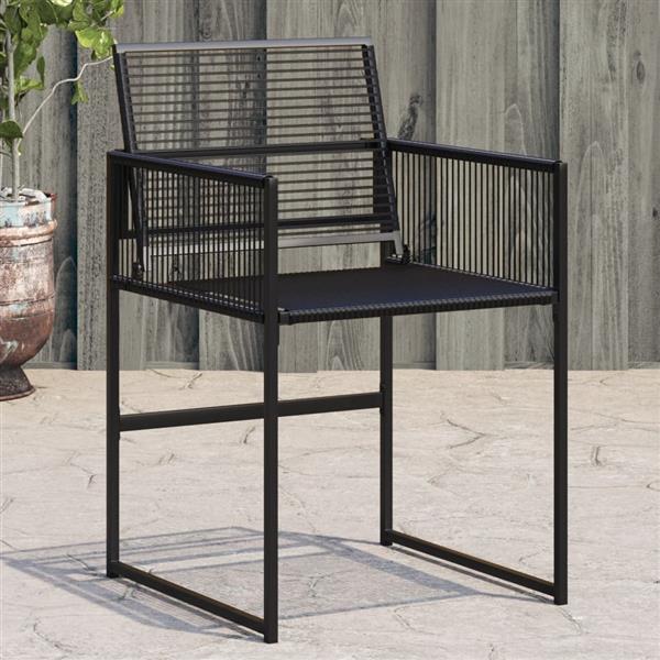 Grote foto vidaxl tuinstoelen 4 st poly rattan zwart tuin en terras tuinmeubelen
