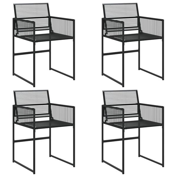 Grote foto vidaxl tuinstoelen 4 st poly rattan zwart tuin en terras tuinmeubelen