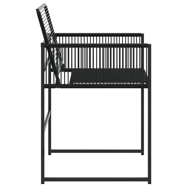 Grote foto vidaxl tuinstoelen 4 st poly rattan zwart tuin en terras tuinmeubelen