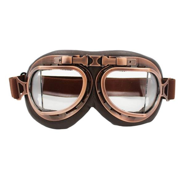 Grote foto crg vintage pilotenbril glaskleur helder motoren kleding