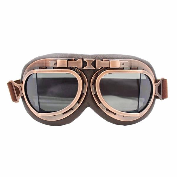 Grote foto crg vintage pilotenbril glaskleur helder motoren kleding