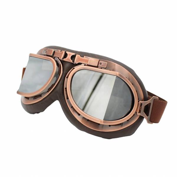 Grote foto crg vintage pilotenbril glaskleur helder motoren kleding
