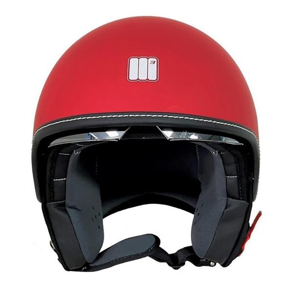 Grote foto motocubo beetle jethelm met vizier mat rood motoren kleding