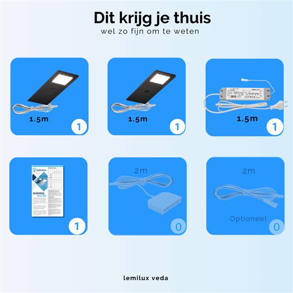Grote foto kast verlichting veda set 2 dimbaar huis en inrichting overige
