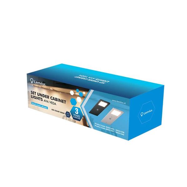 Grote foto keukenkast verlichting veda zwart set 4 stuks huis en inrichting overige