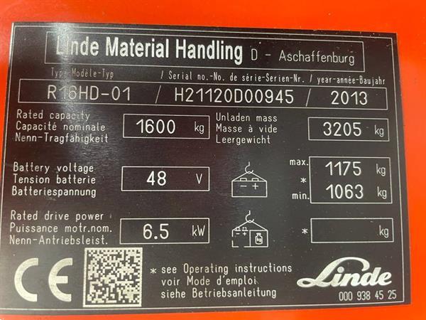 Grote foto linde r 16 hd 01 doe het zelf en verbouw hefwerktuigen