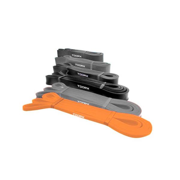 Grote foto toorx fitness power bands resistance bands weerstandsbanden oranje 2080 x 4 5 x 6 5 mm sport en fitness fitness