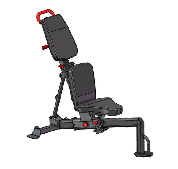 Grote foto inspire fid5.1pk verstelbare utility stool trainingsbank sport en fitness fitness