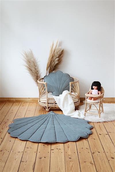 Grote foto velvet shell mat grey mint velvet shell mat grey mint kinderen en baby complete kinderkamers