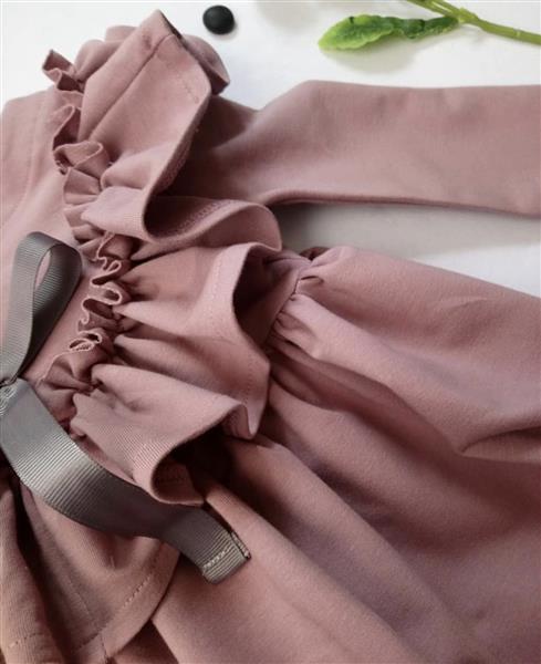 Grote foto tricot ruffle jurk oudroze 98 104 kinderen en baby overige