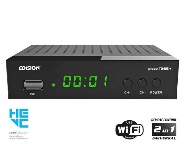 Grote foto edision picco t265 dvb t2c h.265 hevc telecommunicatie zenders en ontvangers