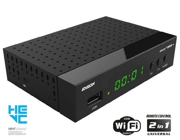 Grote foto edision picco t265 dvb t2c h.265 hevc telecommunicatie zenders en ontvangers