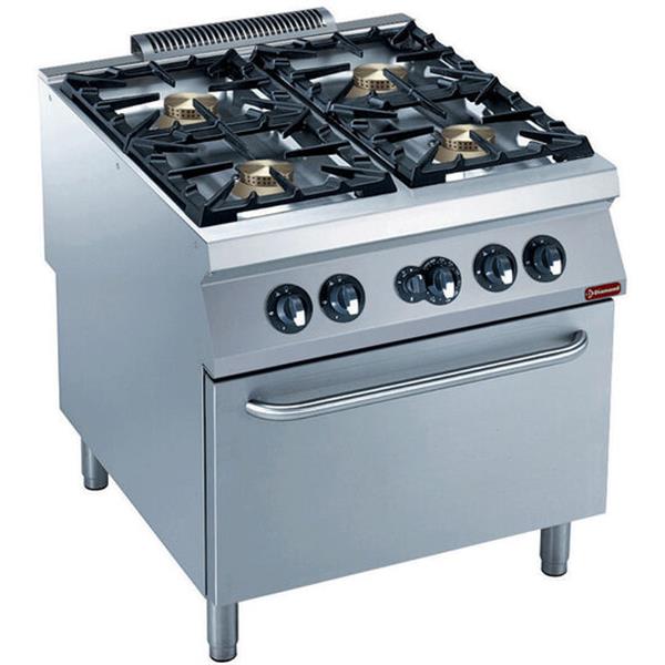 Grote foto gasfornuis 4 branders gasoven gn 2 1 amp quot powerful amp quot diamond g22 4bf8pw n diversen overige diversen