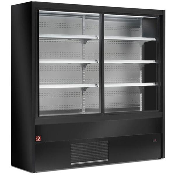 Grote foto gekoeld wandmeubel geventileerd met glazen schuifdeuren zwart diamond pd12 b5 r2 diversen overige diversen