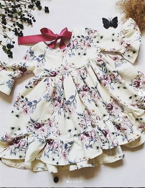 Grote foto tricot jurk magic flower peony 98 104 kinderen en baby overige