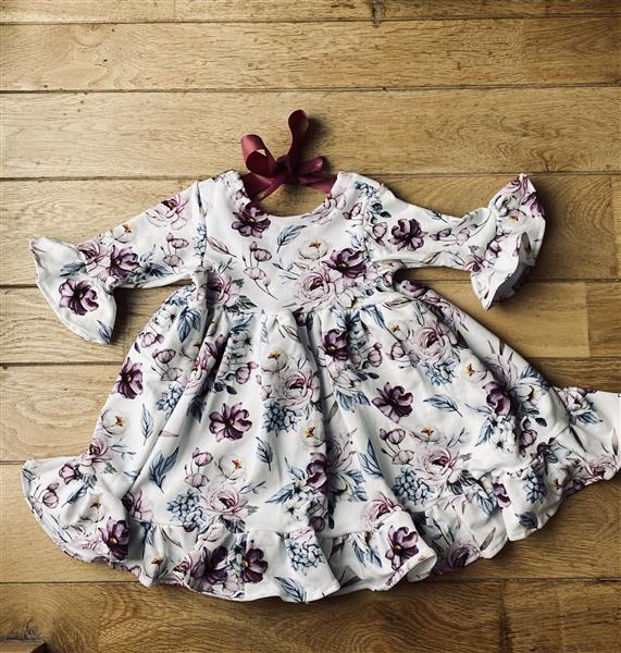 Grote foto tricot jurk magic flower peony 98 104 kinderen en baby overige