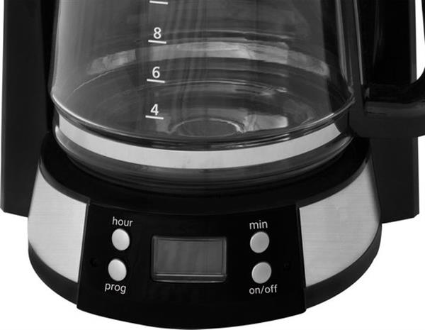 Grote foto tomado tcm1501s koffiezetapparaat filter 1x4 display met timer 12 kopjes zwart rvs verpa witgoed en apparatuur koffiemachines en espresso apparaten