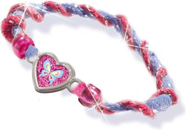 Grote foto ses glitter armbanden zelf maken inclusief bedels kralen draad en stickers verpakking besc kinderen en baby overige