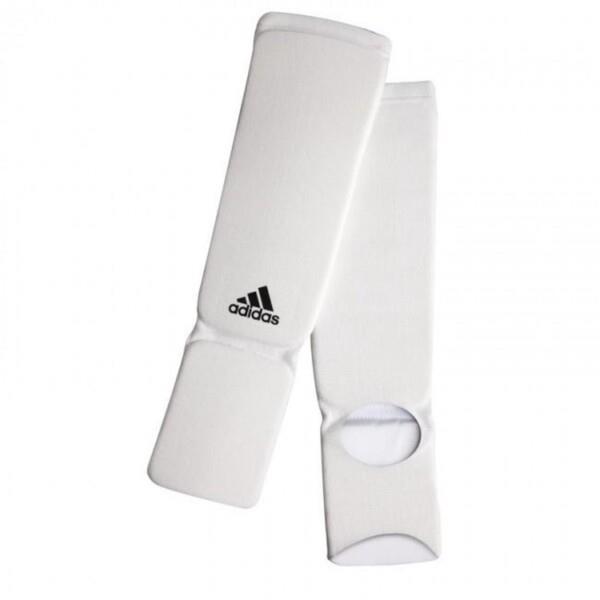 Grote foto adidas elastische scheenbeschermers katoen wit m sport en fitness fitness