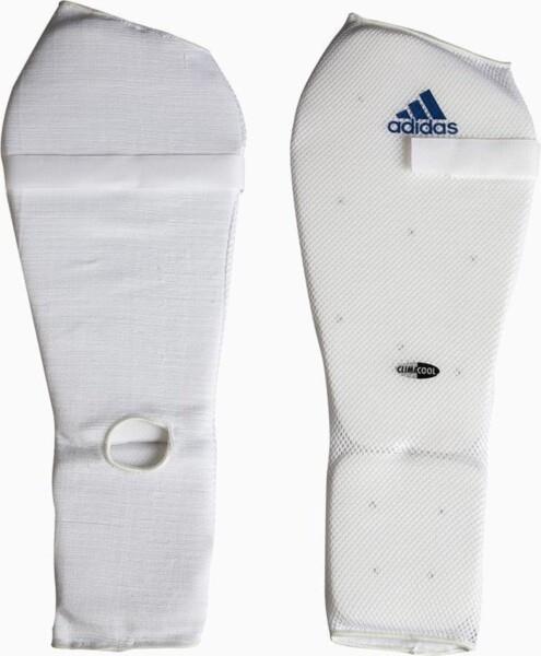 Grote foto adidas elastische scheenbeschermers katoen wit m sport en fitness fitness
