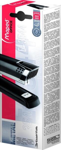 Grote foto essentials metal full strip nietmachine 26 6 zwart in doos verpakking beschadigd zakelijke goederen kantoorartikelen