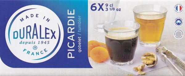 Grote foto duralex picardie kleine espresso waterglas 9 cl gehard glas 6 stuks verpakking beschadigd huis en inrichting servies