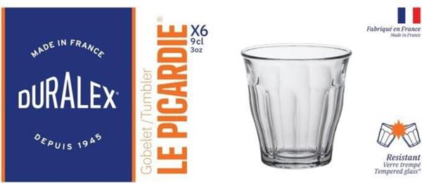 Grote foto duralex picardie kleine espresso waterglas 9 cl gehard glas 6 stuks verpakking beschadigd huis en inrichting servies