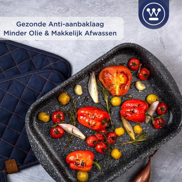 Grote foto westinghouse ovenschaal braadslede 30 cm zwart marmer huis en inrichting kookgerei