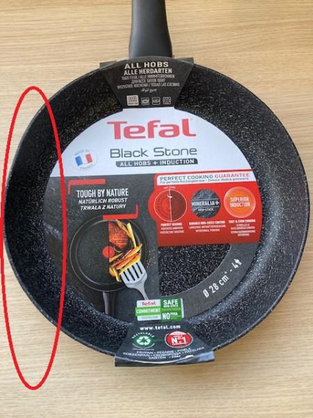 Grote foto tefal black stone koekenpan 28 cm pan is niet rond meer zie foto huis en inrichting kookgerei