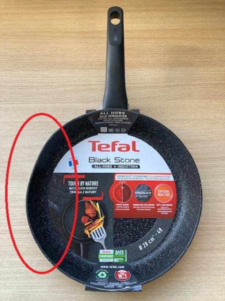 Grote foto tefal black stone koekenpan 28 cm pan is niet rond meer zie foto huis en inrichting kookgerei