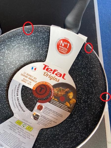 Grote foto tefal origins wokpan 28 cm niet geschikt voor inductie rand heeft wat beschadiging zie foto huis en inrichting kookgerei