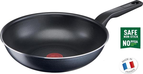 Grote foto tefal xl force wokpan 28 cm niet geschikt voor inductie krasjes aan bovenrand van de pan zi huis en inrichting kookgerei