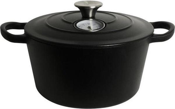 Grote foto herman den blijker braadpan gietijzer thermometer 24 cm verpakking beschadigd en pan een schade o huis en inrichting kookgerei