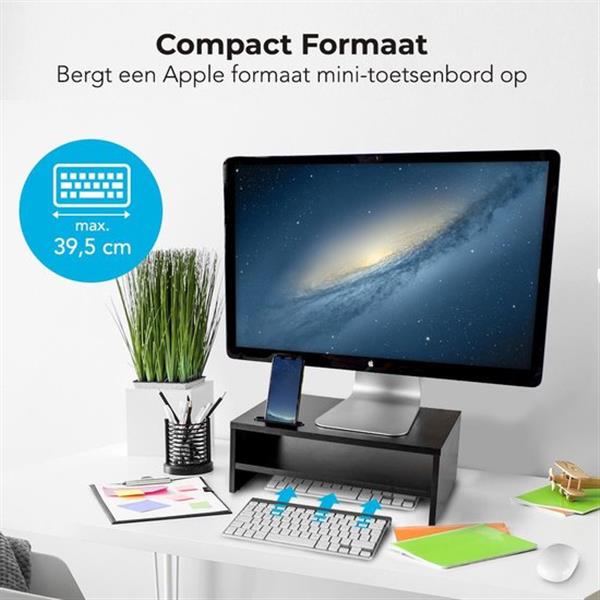Grote foto lifegoods monitor verhoger compact laptop standaard met telefoonhouder 42 00 x 23 50 cm x 14 2 computers en software overige computers en software
