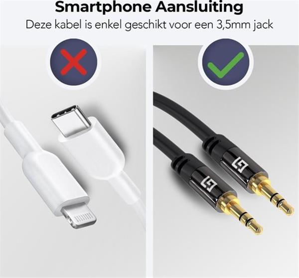 Grote foto lifegoods stereo audio jack kabel 3.5 mm 1 meter antiek en kunst overige in antiek gebruiksvoorwerpen
