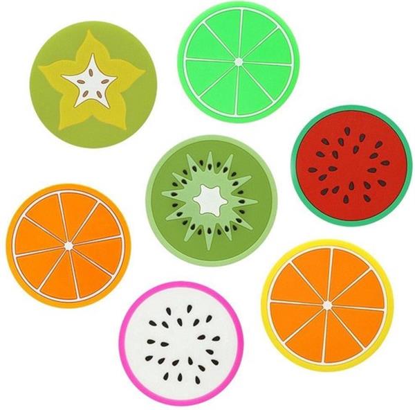 Grote foto fruit onderzetters set van 7 originele onderzetter huis en inrichting woningdecoratie