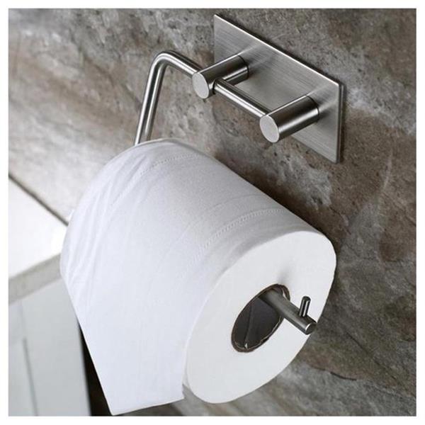 Grote foto lifegoods zelfklevende rvs toiletrolhouder wc closet rol houder hangend en zonder klep huis en inrichting complete badkamers