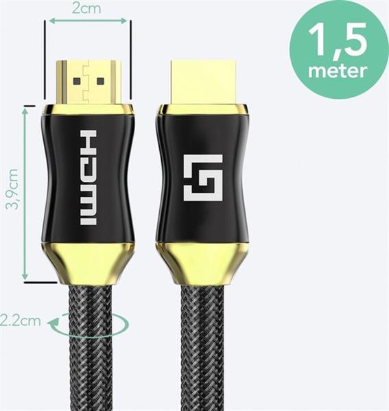 Grote foto lifegoods hdmi kabel 2.0 ultra hd 4k high speed 60hz gold plated 1.5 meter antiek en kunst overige in antiek gebruiksvoorwerpen