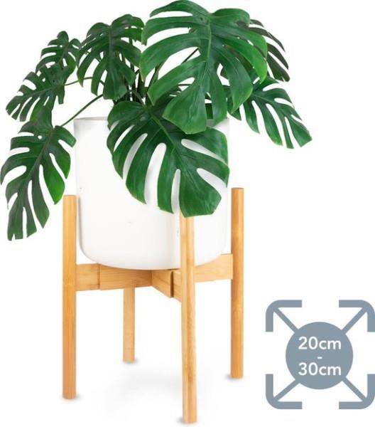 Grote foto lifegoods bamboe uitschuifbare plant houder huis en inrichting woningdecoratie