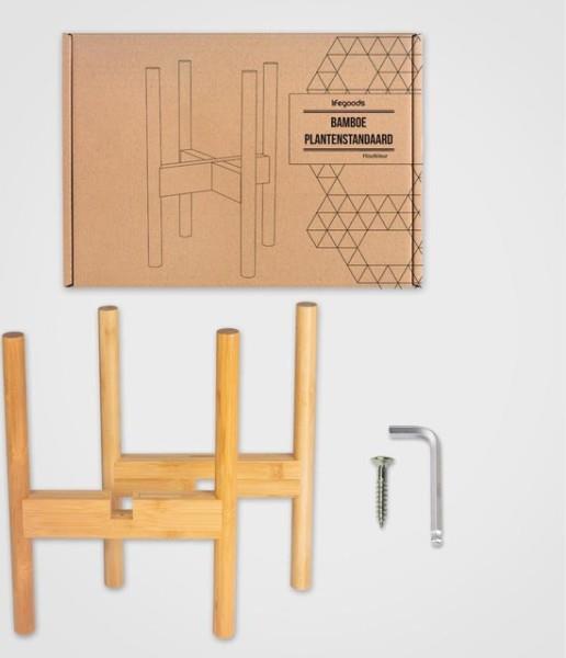 Grote foto lifegoods bamboe uitschuifbare plant houder huis en inrichting woningdecoratie