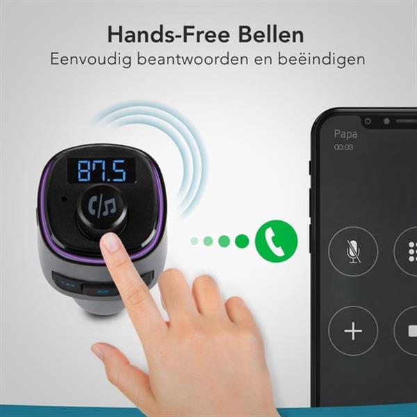 Grote foto lifegoods bluetooth fm transmitter multicolor diversen overige diversen