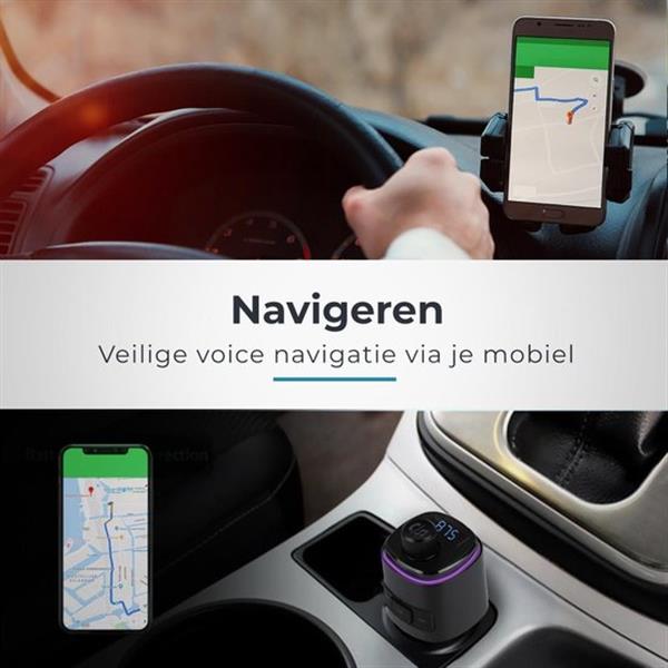 Grote foto lifegoods bluetooth fm transmitter multicolor diversen overige diversen