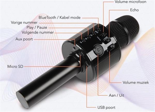 Grote foto lifegoods bluetooth karaoke microfoon draadloos met hifi speaker box verpakking beschadigd antiek en kunst overige in antiek gebruiksvoorwerpen